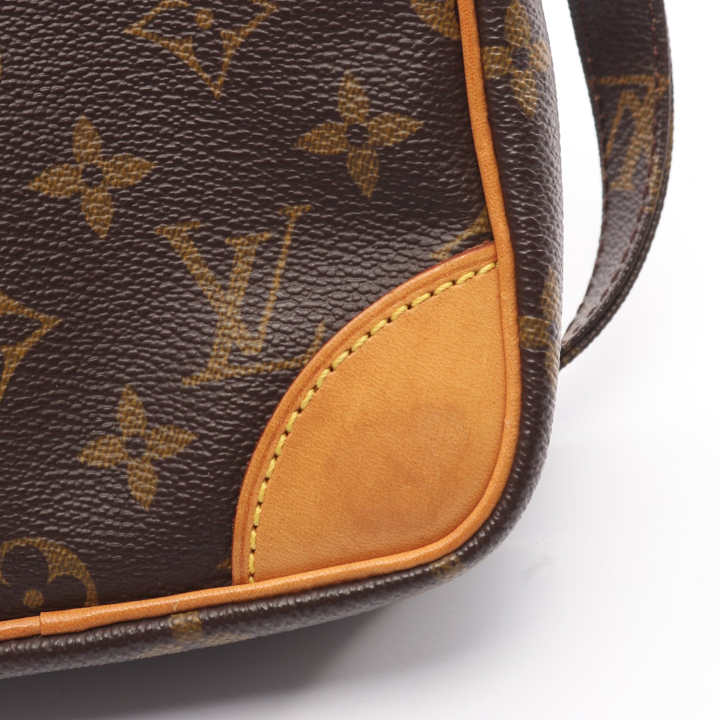 ダヌーブ モノグラム ショルダーバッグ PVC レザー ブラウン ルイヴィトン バッグ LOUIS VUITTON