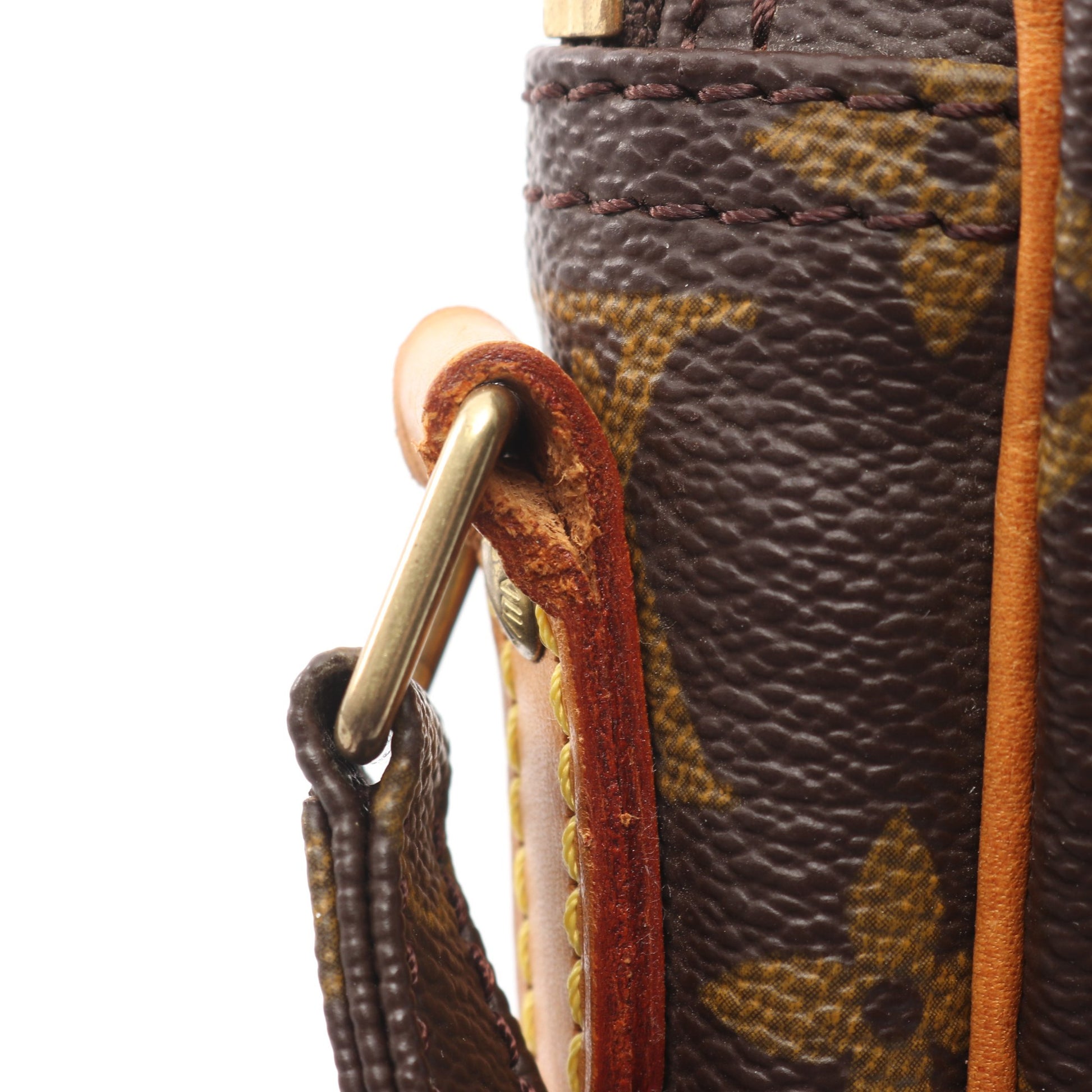 ダヌーブ モノグラム ショルダーバッグ PVC レザー ブラウン ルイヴィトン バッグ LOUIS VUITTON