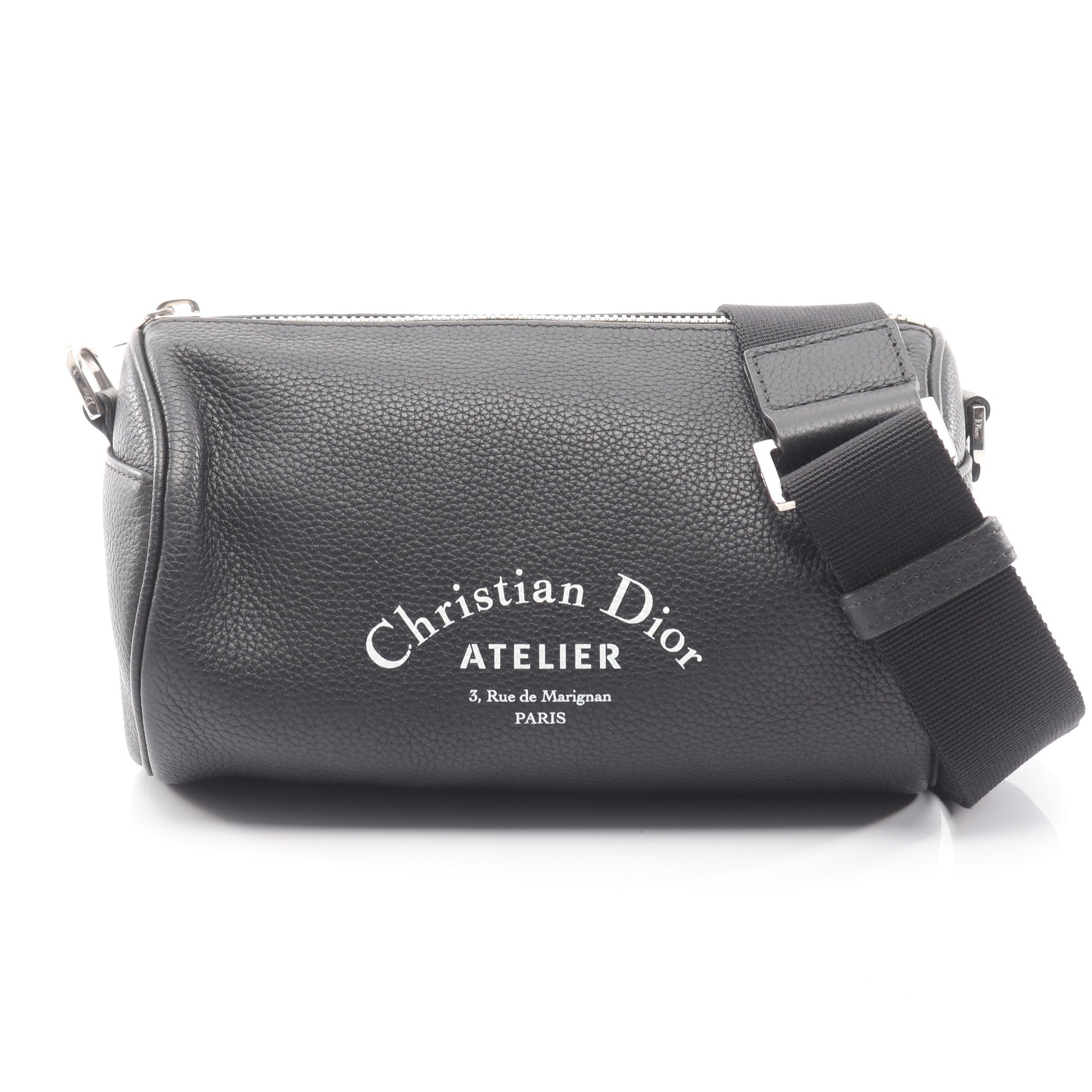 アトリエ ローラー ショルダーバッグ レザー ブラック クリスチャンディオール バッグ Christian Dior