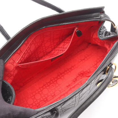 レディディオール カナージュ ショルダーバッグ レザー ブラック クリスチャンディオール バッグ Christian Dior