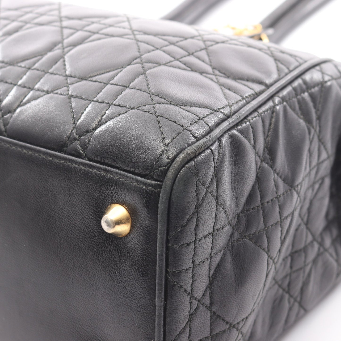 レディディオール カナージュ ショルダーバッグ レザー ブラック クリスチャンディオール バッグ Christian Dior