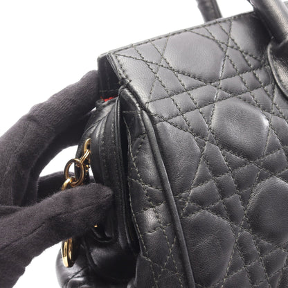 レディディオール カナージュ ショルダーバッグ レザー ブラック クリスチャンディオール バッグ Christian Dior
