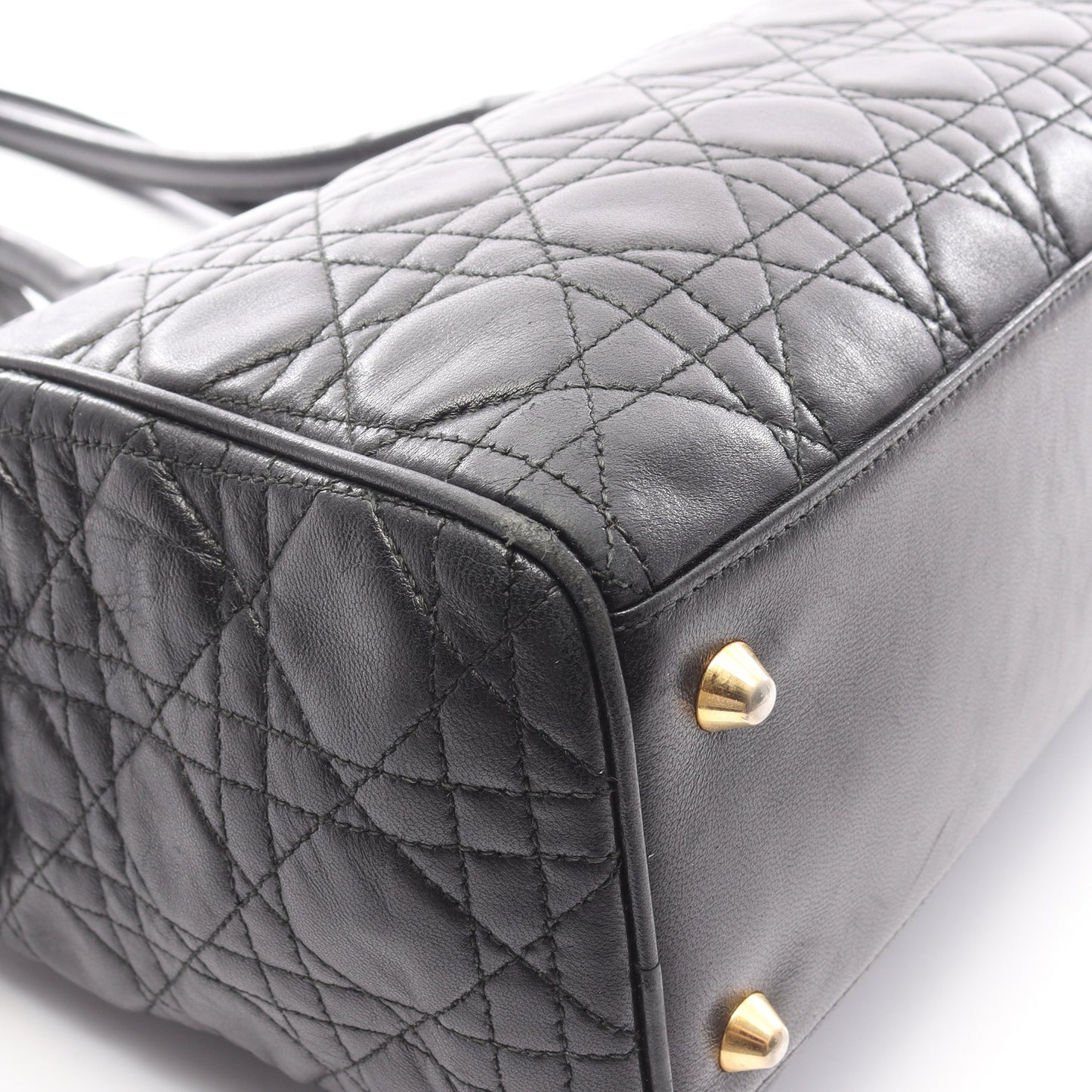 レディディオール カナージュ ショルダーバッグ レザー ブラック クリスチャンディオール バッグ Christian Dior
