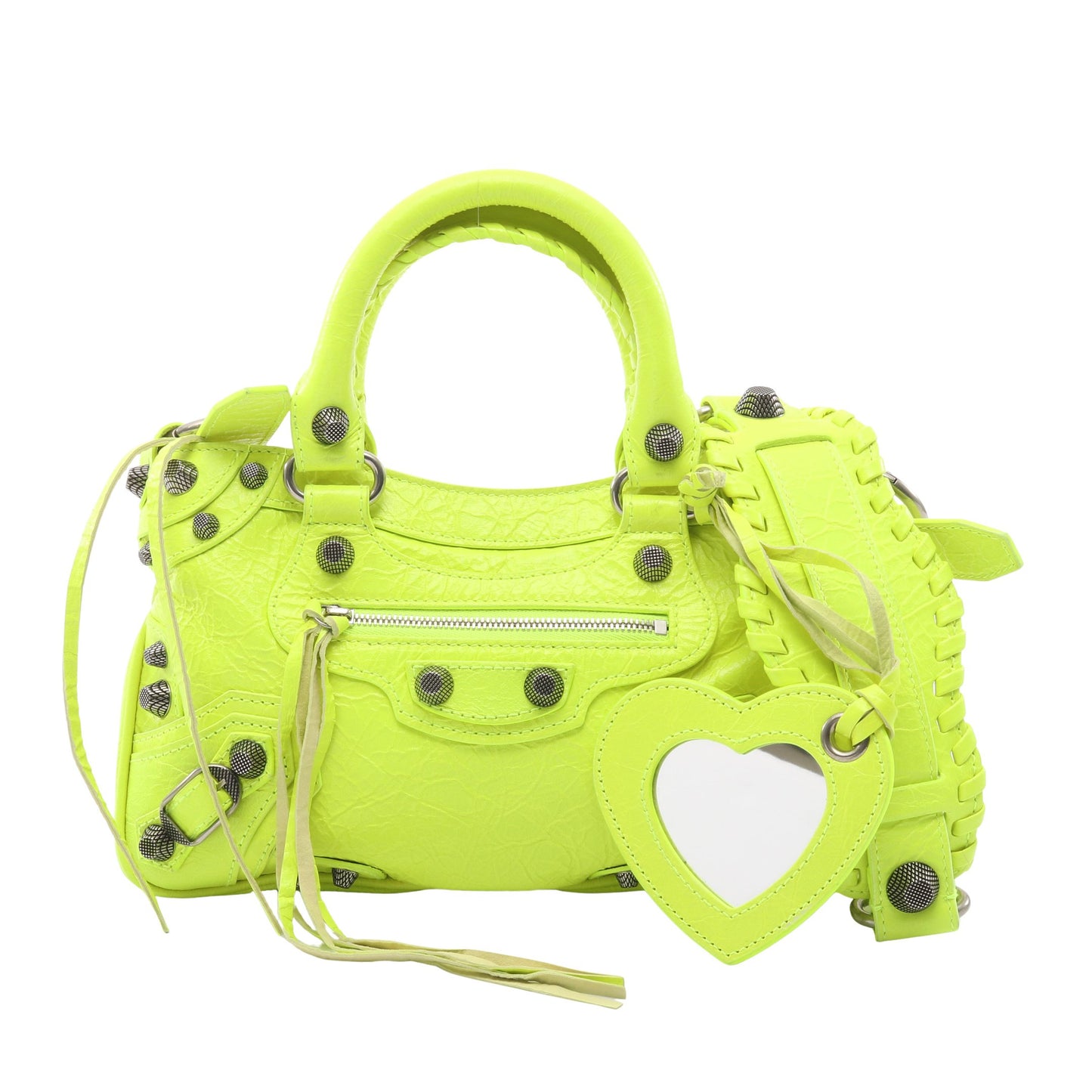 ネオ カゴール S 2WAY ハンドバッグ レザー イエローグリーン バレンシアガ バッグ BALENCIAGA