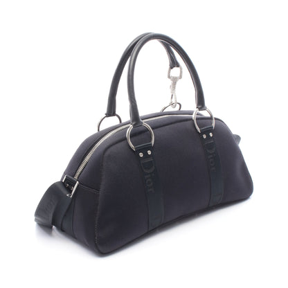 ハードコア 2WAY ハンドバッグ ミニボストンバッグ キャンバス レザー ブラック クリスチャンディオール バッグ Christian Dior