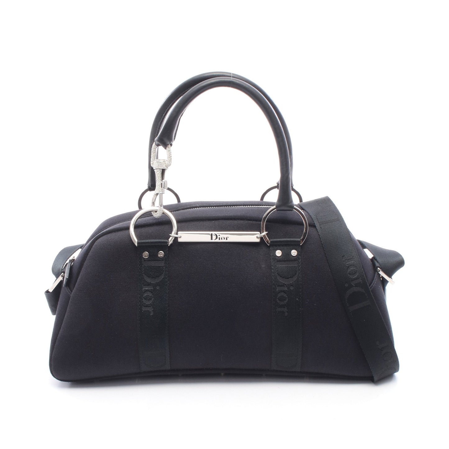 ハードコア 2WAY ハンドバッグ ミニボストンバッグ キャンバス レザー ブラック クリスチャンディオール バッグ Christian Dior