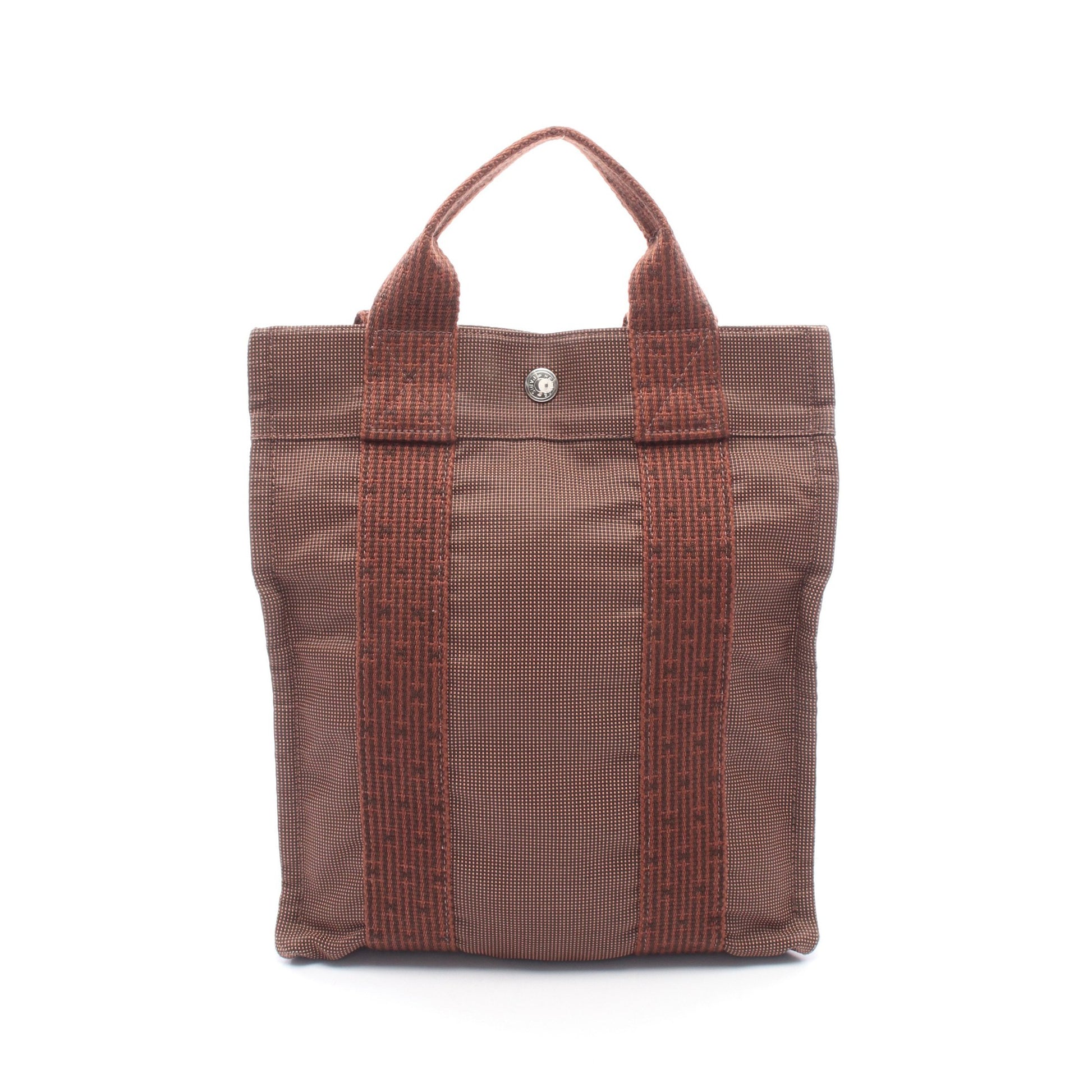 エールライン アドPM バックパック リュックサック キャンバス ブラウン シルバー金具 エルメス バッグ HERMES