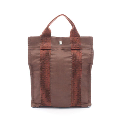 エールライン アドPM バックパック リュックサック キャンバス ブラウン シルバー金具 エルメス バッグ HERMES