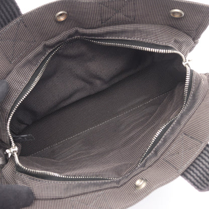 エールラインPM ハンドバッグ トートバッグ ナイロンキャンバス ダークグレー シルバー金具 エルメス バッグ HERMES