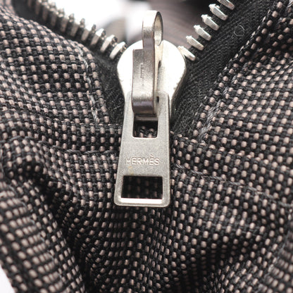エールラインPM ハンドバッグ トートバッグ ナイロンキャンバス ダークグレー シルバー金具 エルメス バッグ HERMES