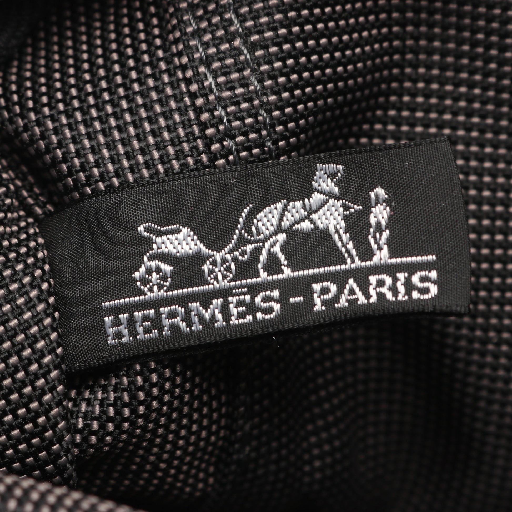 エールラインPM ハンドバッグ トートバッグ ナイロンキャンバス ダークグレー シルバー金具 エルメス バッグ HERMES