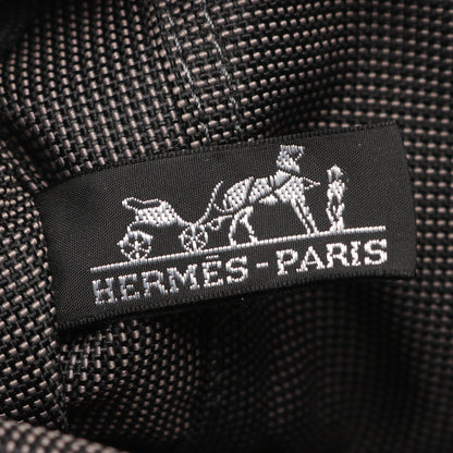 エールラインPM ハンドバッグ トートバッグ ナイロンキャンバス ダークグレー シルバー金具 エルメス バッグ HERMES