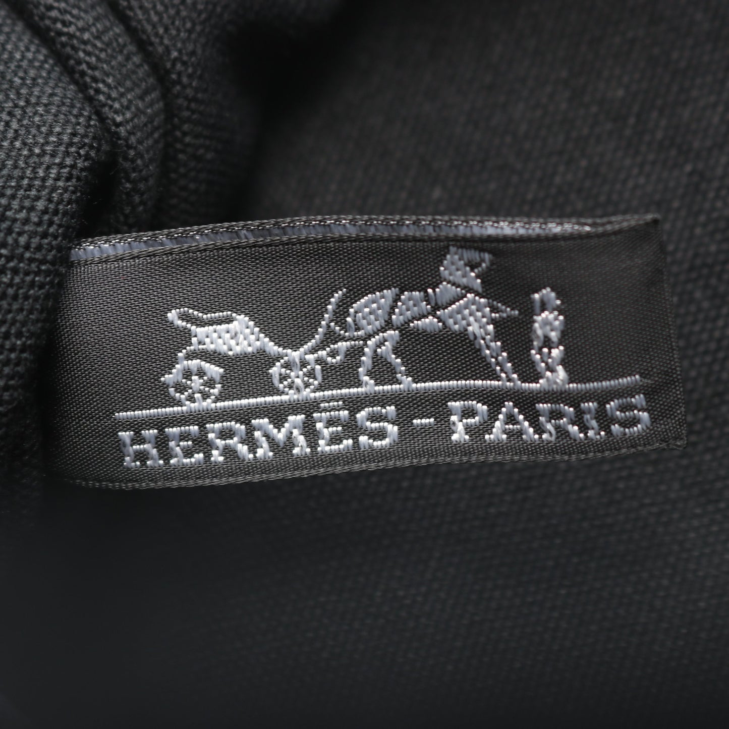 トロカホリゾンタルMM ハンドバッグ トートバッグ キャンバス レザー ブラック シルバー金具 エルメス バッグ HERMES