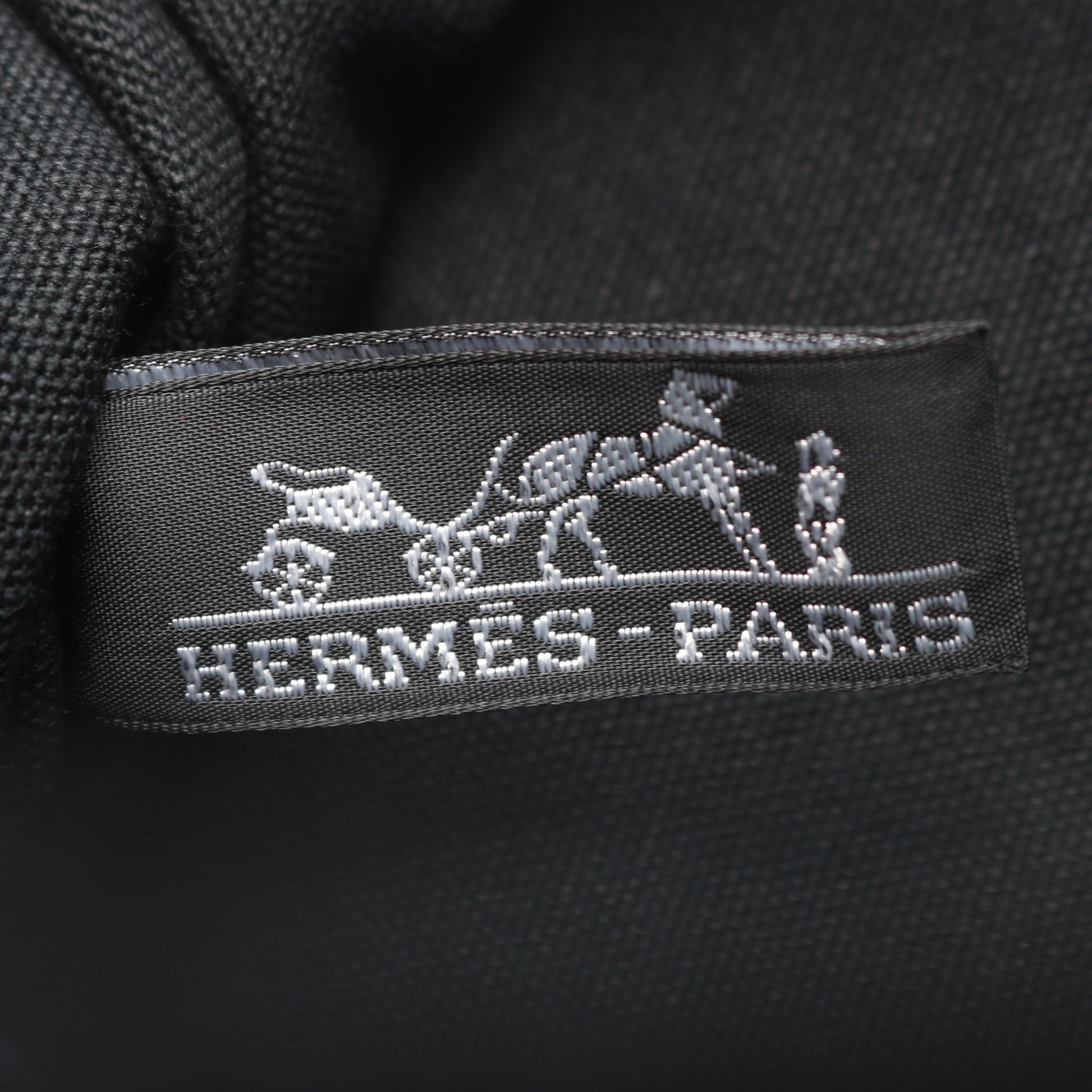 トロカホリゾンタルMM ハンドバッグ トートバッグ キャンバス レザー ブラック シルバー金具 エルメス バッグ HERMES