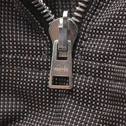 エールラインMM ハンドバッグ トートバッグ ナイロンキャンバス ダークグレー シルバー金具 エルメス バッグ HERMES