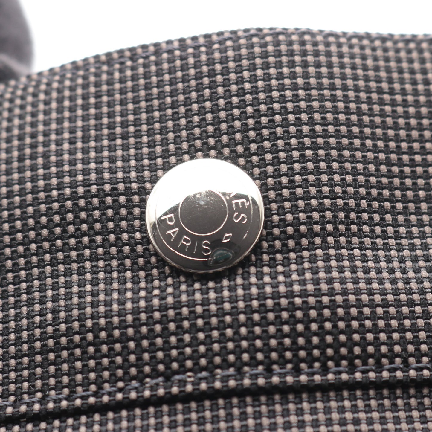 エールラインMM ハンドバッグ トートバッグ ナイロンキャンバス ダークグレー シルバー金具 エルメス バッグ HERMES