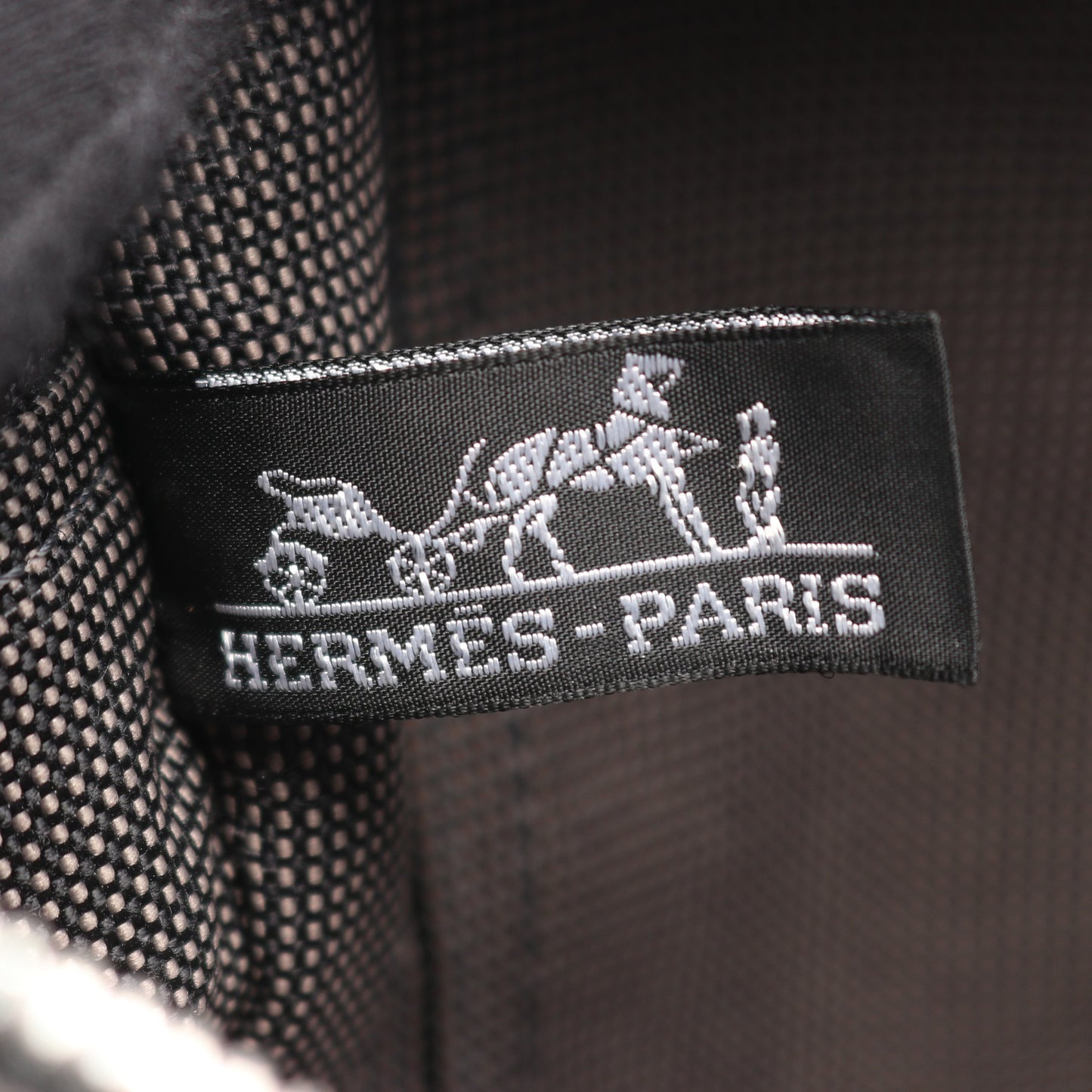 エールラインMM ハンドバッグ トートバッグ ナイロンキャンバス ダークグレー シルバー金具 エルメス バッグ HERMES