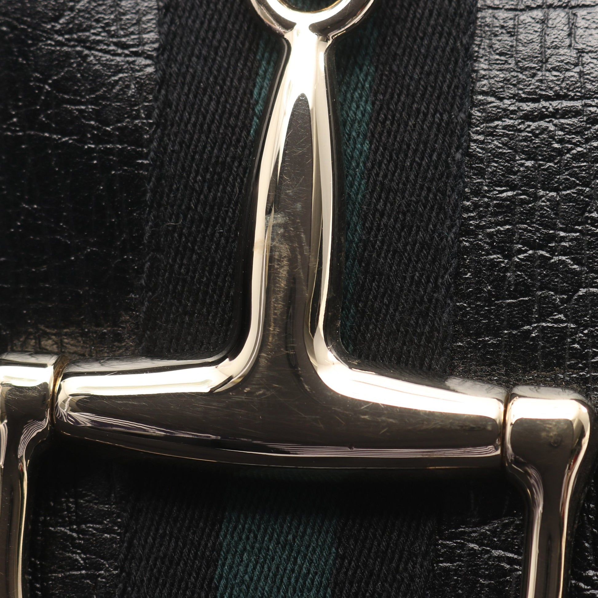 ハスラービット GGキャンバス ワンショルダーバッグ キャンバス レザー ブラック グッチ バッグ GUCCI