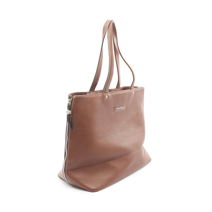 サイドジップ ショルダーバッグ トートバッグ レザー ブラウン サルヴァトーレフェラガモ バッグ Salvatore Ferragamo
