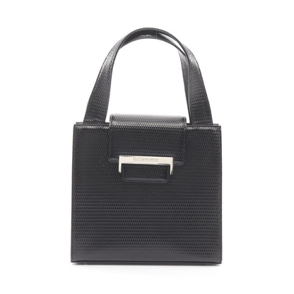 ハンドバッグ 型押し 総柄 ハンドバッグ レザー ブラック イヴサンローラン バッグ YVES SAINT LAURENT
