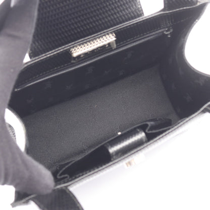 ハンドバッグ 型押し 総柄 ハンドバッグ レザー ブラック イヴサンローラン バッグ YVES SAINT LAURENT