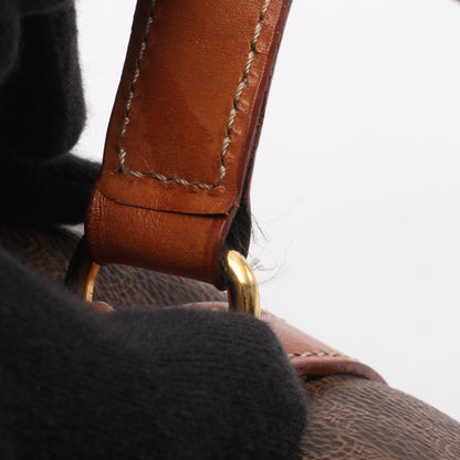 マカダム ハンドバッグ ハンドバッグ PVC レザー ダークブラウン セリーヌ バッグ CELINE
