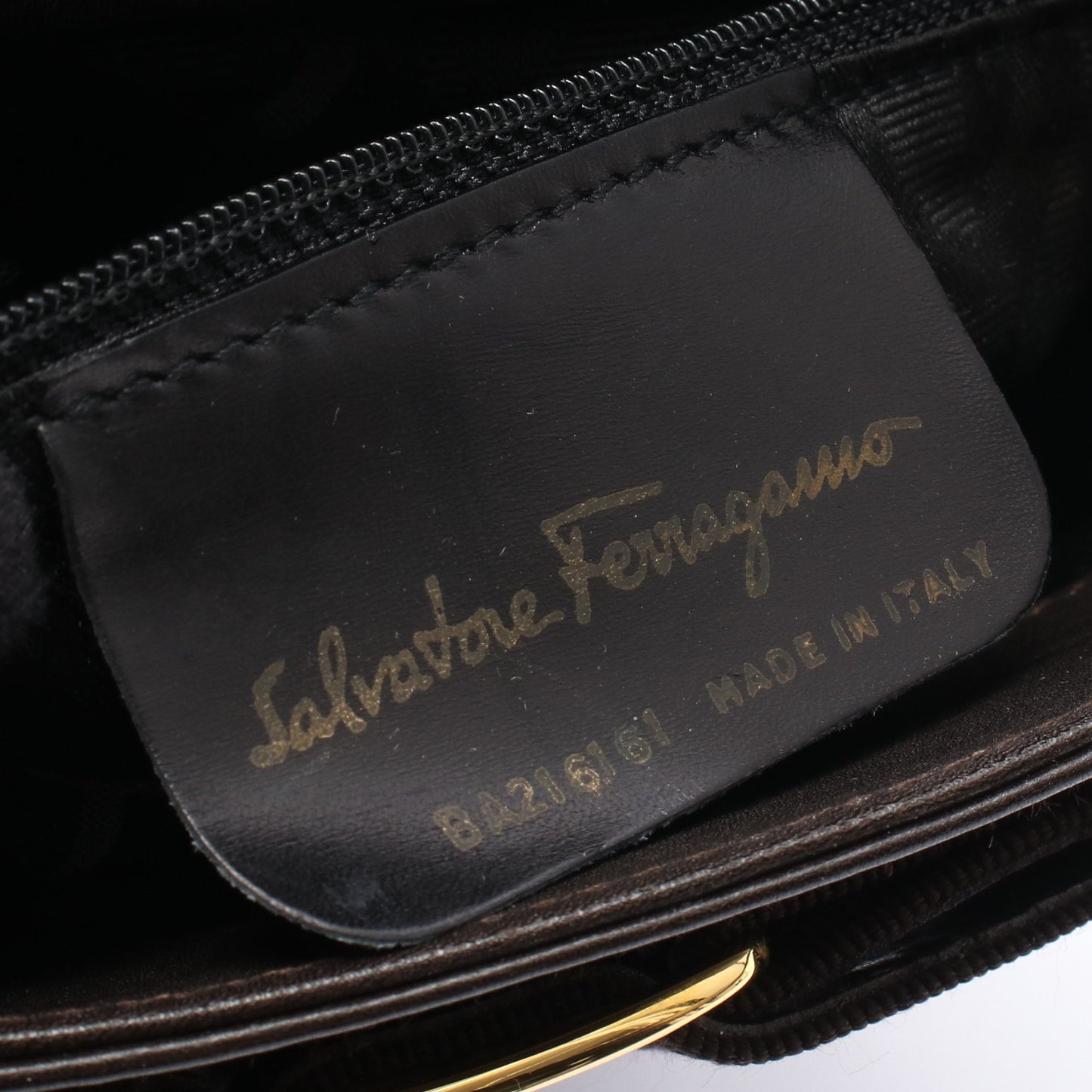 ヴァラリボン ハンドバッグ レザー ダークブラウン サルヴァトーレフェラガモ バッグ Salvatore Ferragamo