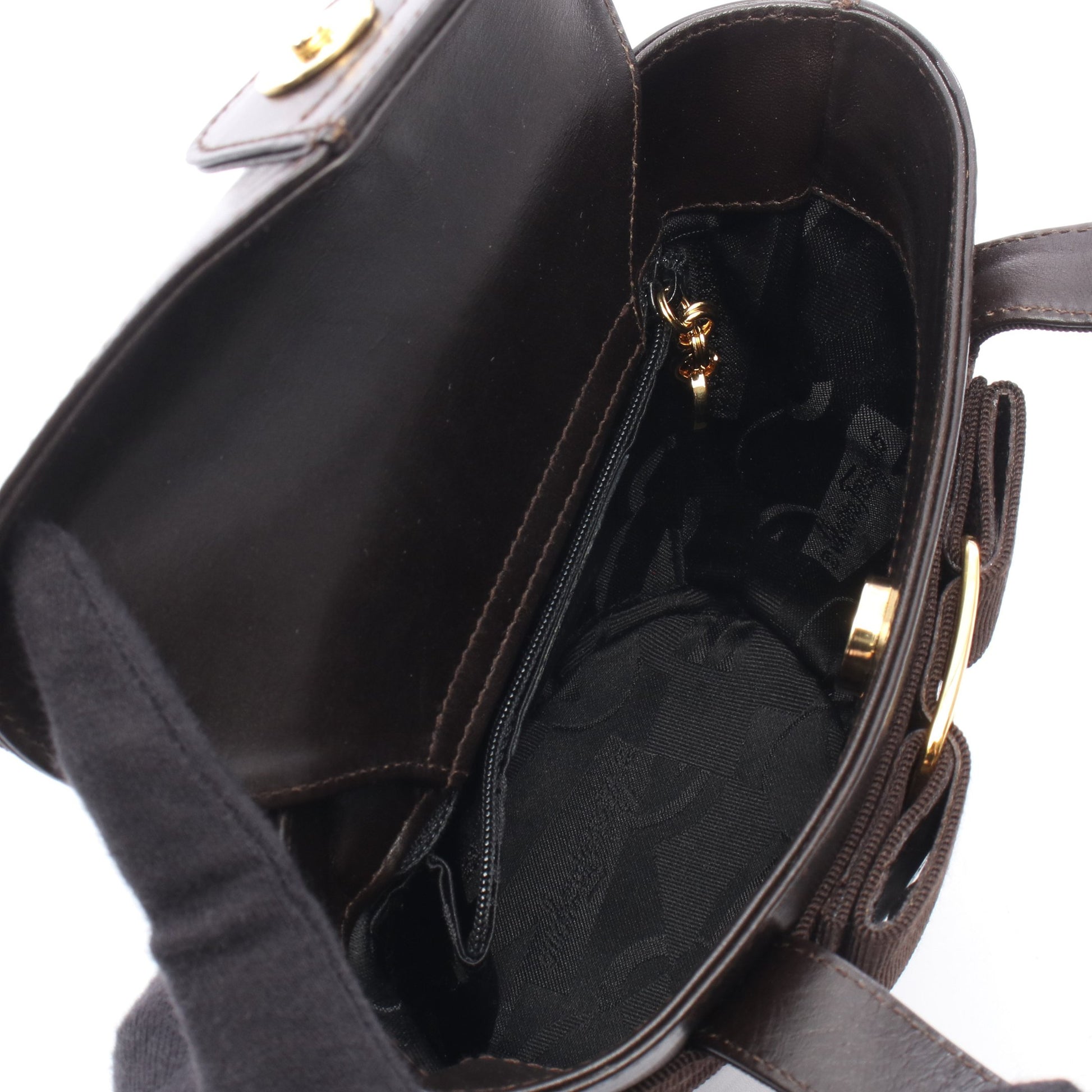 ヴァラリボン ハンドバッグ レザー ダークブラウン サルヴァトーレフェラガモ バッグ Salvatore Ferragamo