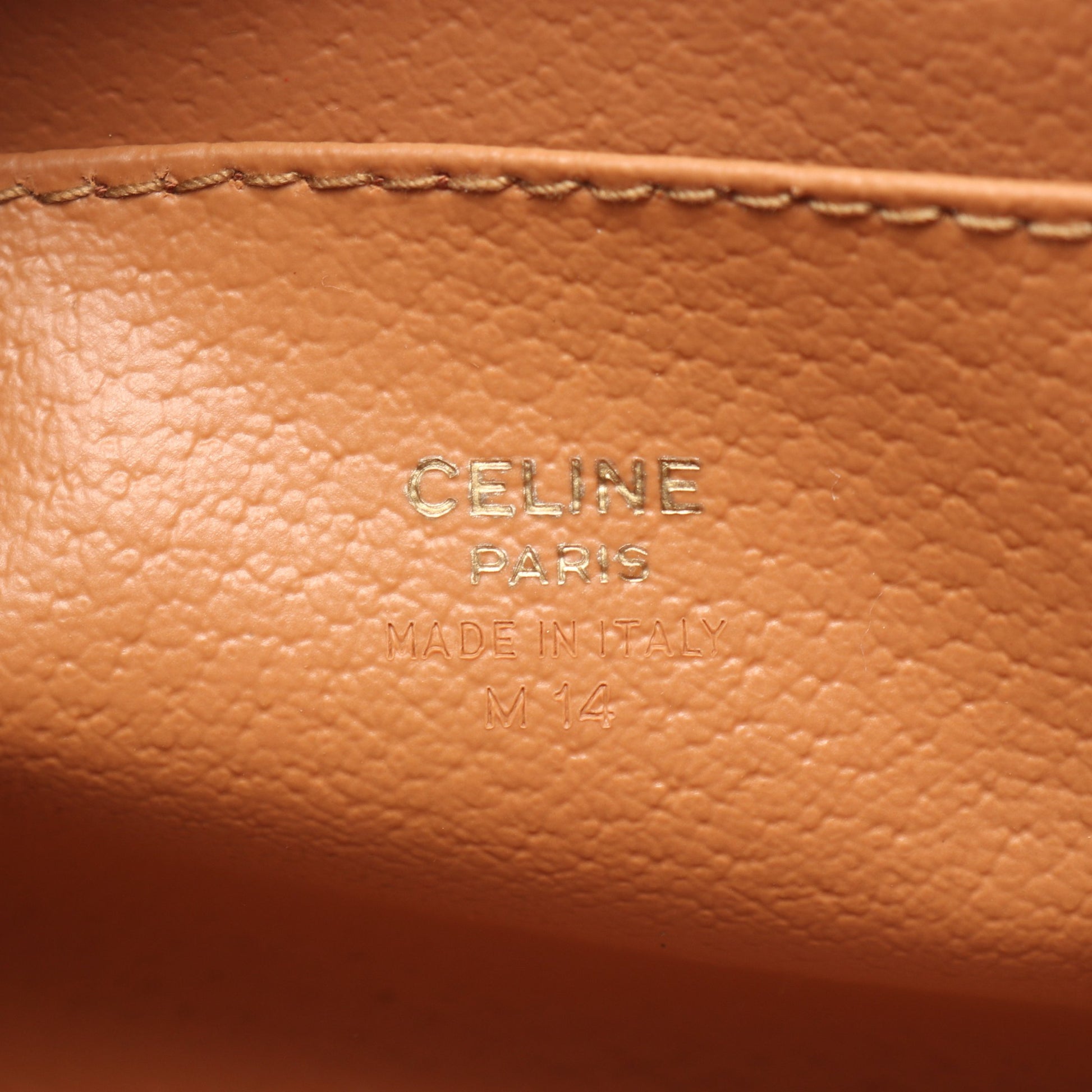 マカダム 2WAY ハンドバッグ PVC レザー ダークブラウン ベージュ セリーヌ バッグ CELINE