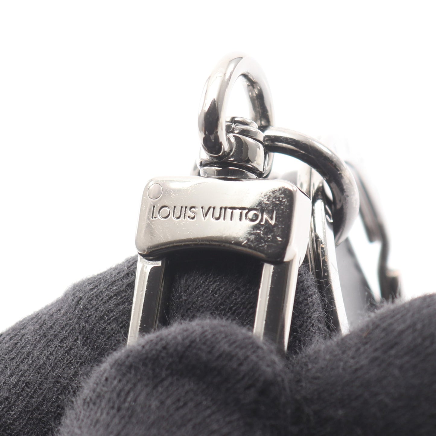 LV シグネチャー チェーン モノグラムエクリプス キーケース PVC ブラック シルバー ルイヴィトン 財布・小物 LOUIS VUITTON