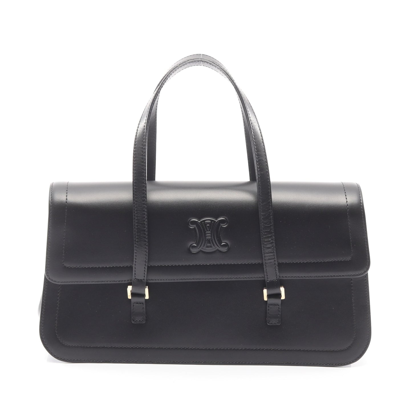 トリオンフ ハンドバッグ レザー ブラック セリーヌ バッグ CELINE