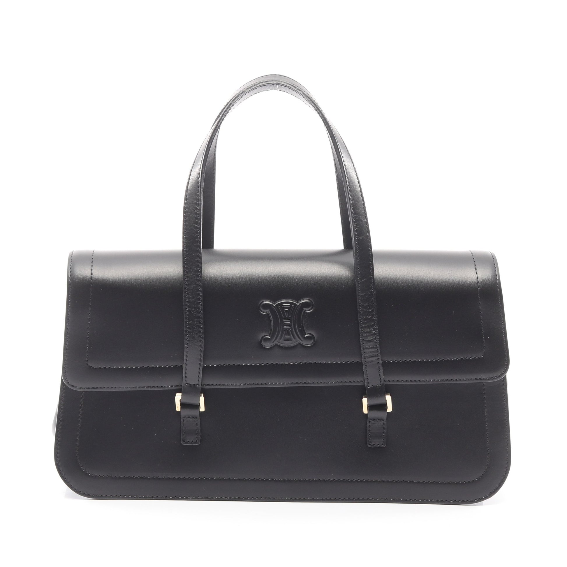 トリオンフ ハンドバッグ レザー ブラック セリーヌ バッグ CELINE