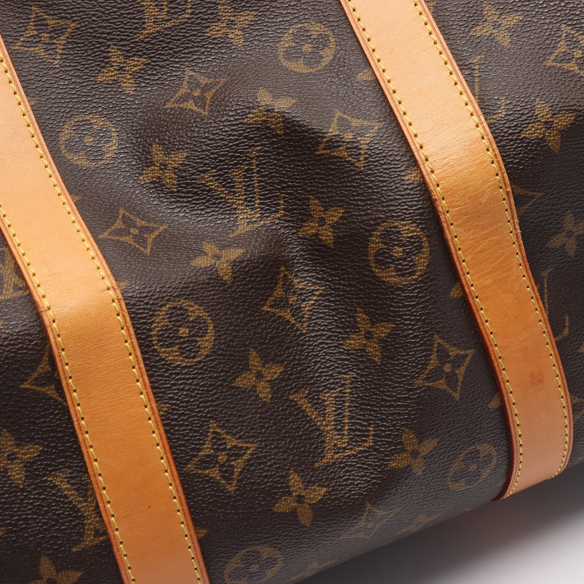 キーポル バンドリエール55 モノグラム ボストンバッグ PVC レザー ブラウン ルイヴィトン バッグ LOUIS VUITTON