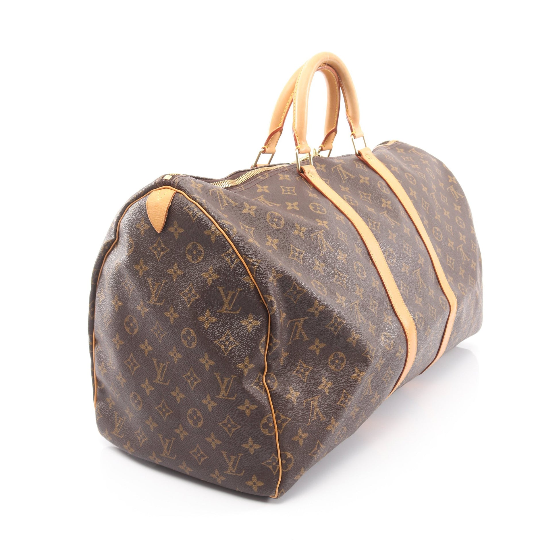 キーポル バンドリエール55 モノグラム ボストンバッグ PVC レザー ブラウン ルイヴィトン バッグ LOUIS VUITTON