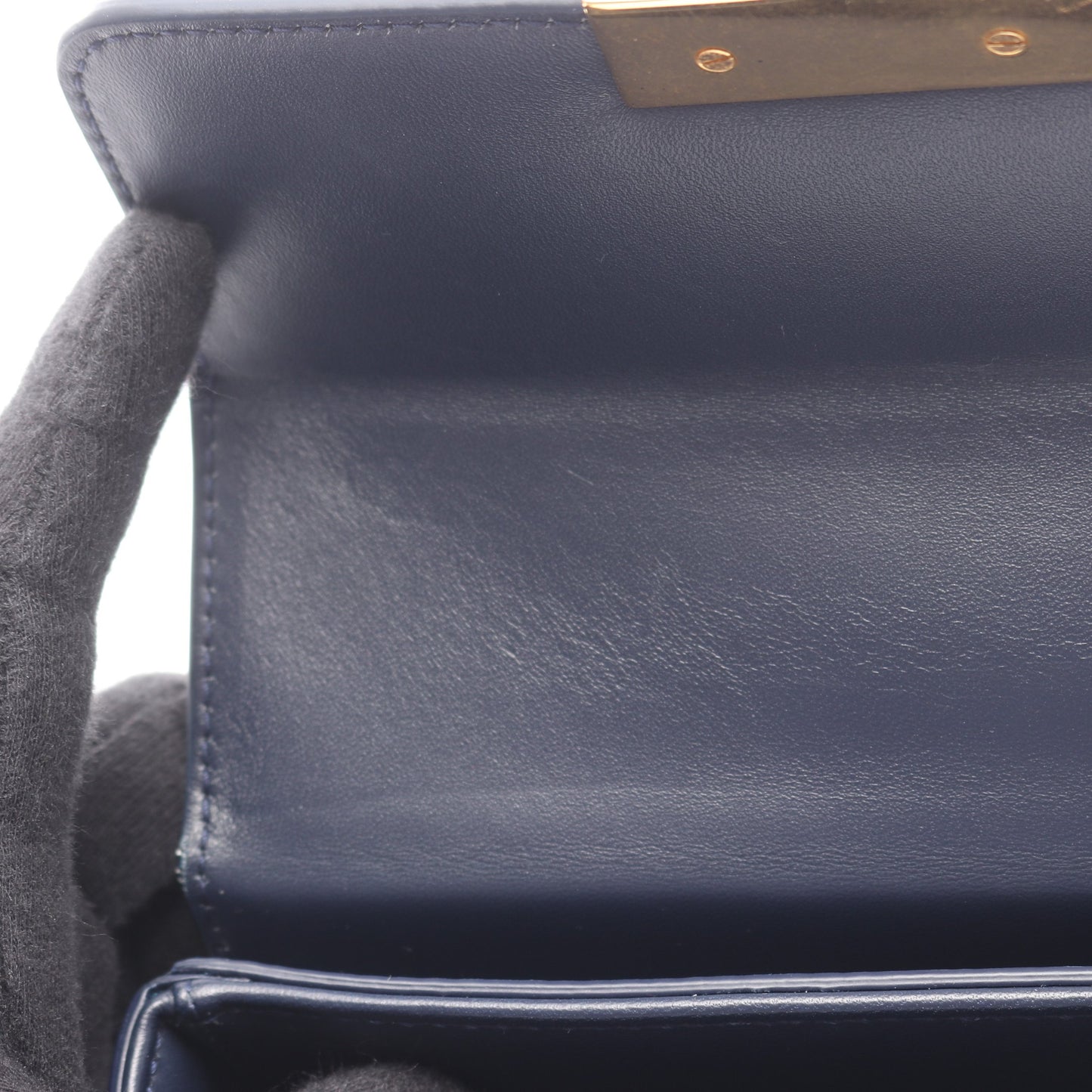 30 MONTAIGNE モンテーニュ ボックス ショルダーバッグ レザー ネイビー クリスチャンディオール バッグ Christian Dior