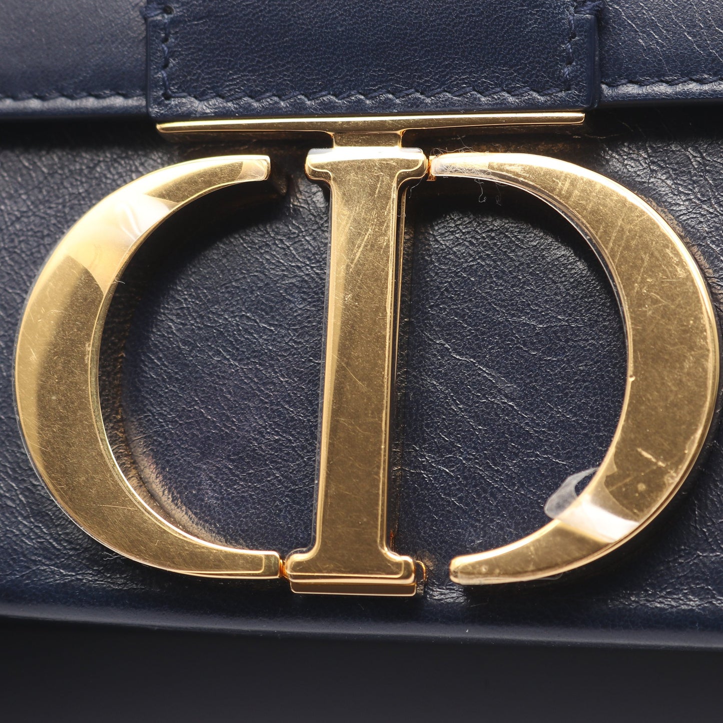 30 MONTAIGNE モンテーニュ ボックス ショルダーバッグ レザー ネイビー クリスチャンディオール バッグ Christian Dior