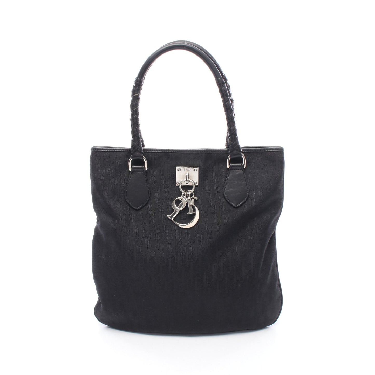 トロッター ハンドバッグ トートバッグ ナイロン レザー ブラック クリスチャンディオール バッグ Christian Dior