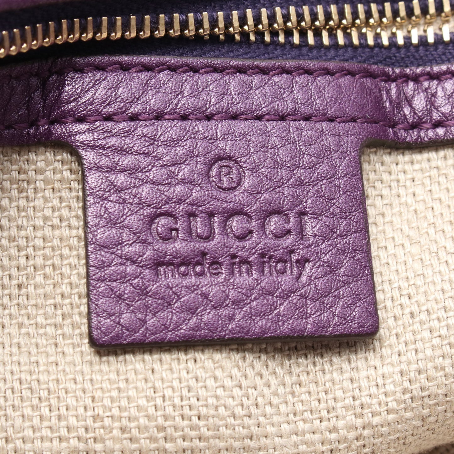 グリニッジ メタリック ハンドバッグ トートバッグ レザー パープル グッチ バッグ GUCCI
