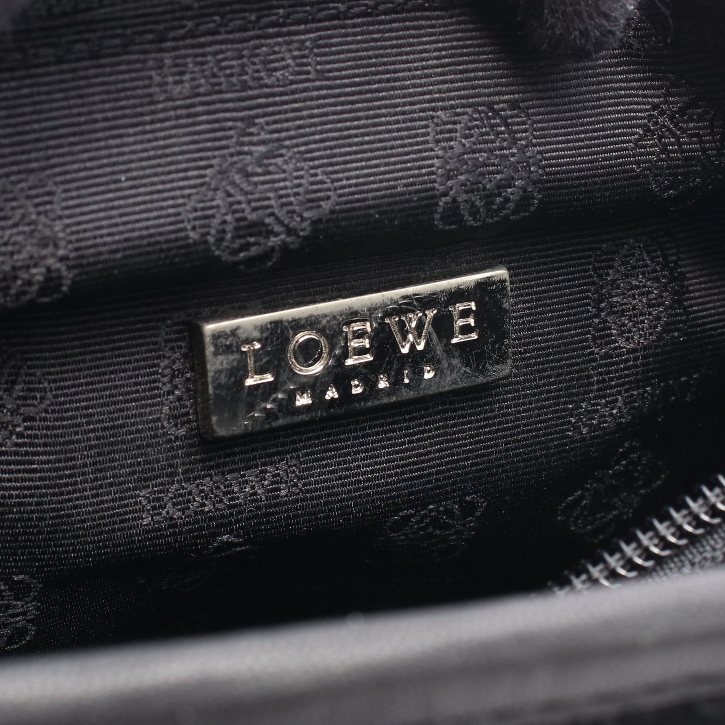 アナグラム ハンドバッグ トートバッグ スエード レザー ブラック ロエベ バッグ LOEWE