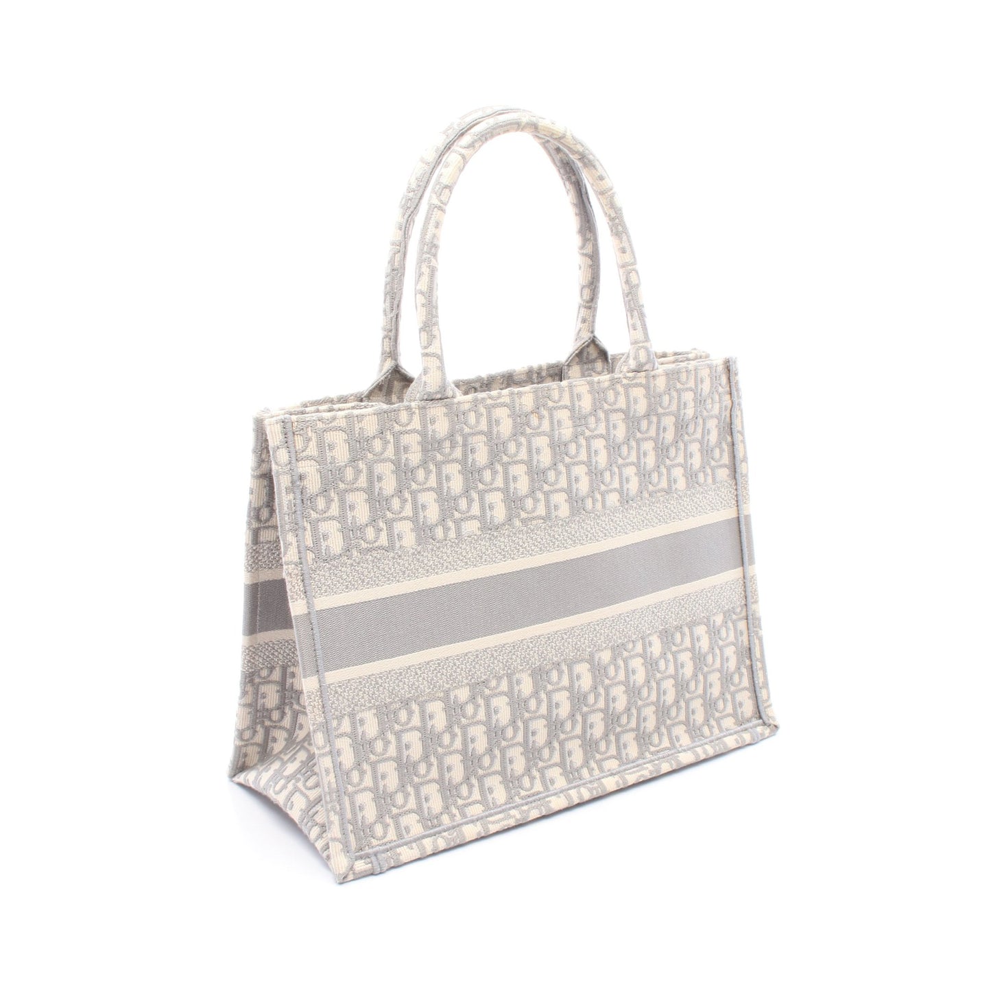 BOOK TOTE ブックトート ミディアム ハンドバッグ トートバッグ キャンバス グレー ホワイト クリスチャンディオール バッグ Christian Dior