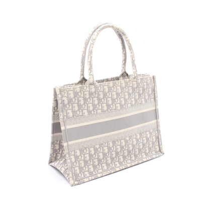 BOOK TOTE ブックトート ミディアム ハンドバッグ トートバッグ キャンバス グレー ホワイト クリスチャンディオール バッグ Christian Dior