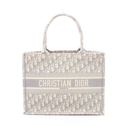 BOOK TOTE ブックトート ミディアム ハンドバッグ トートバッグ キャンバス グレー ホワイト クリスチャンディオール バッグ Christian Dior