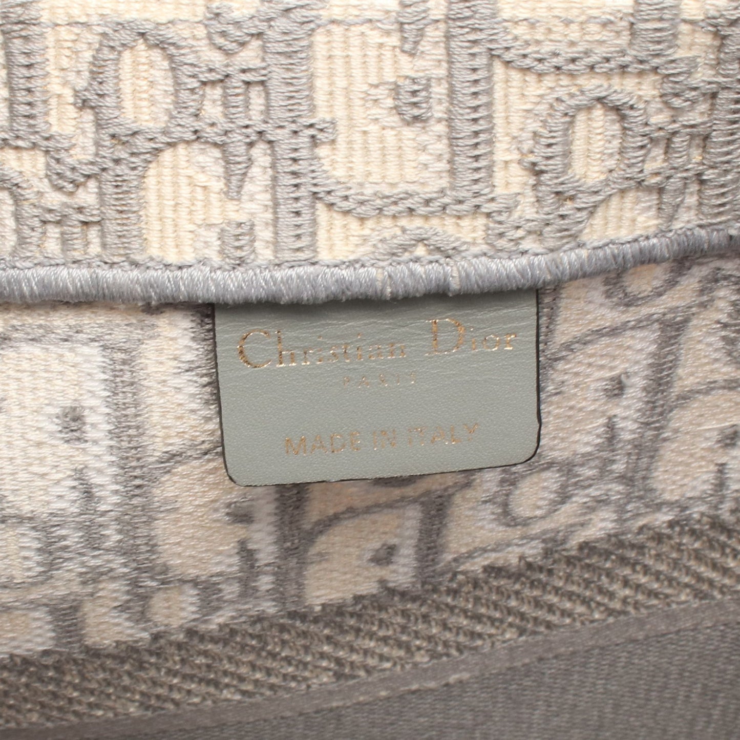 BOOK TOTE ブックトート ミディアム ハンドバッグ トートバッグ キャンバス グレー ホワイト クリスチャンディオール バッグ Christian Dior