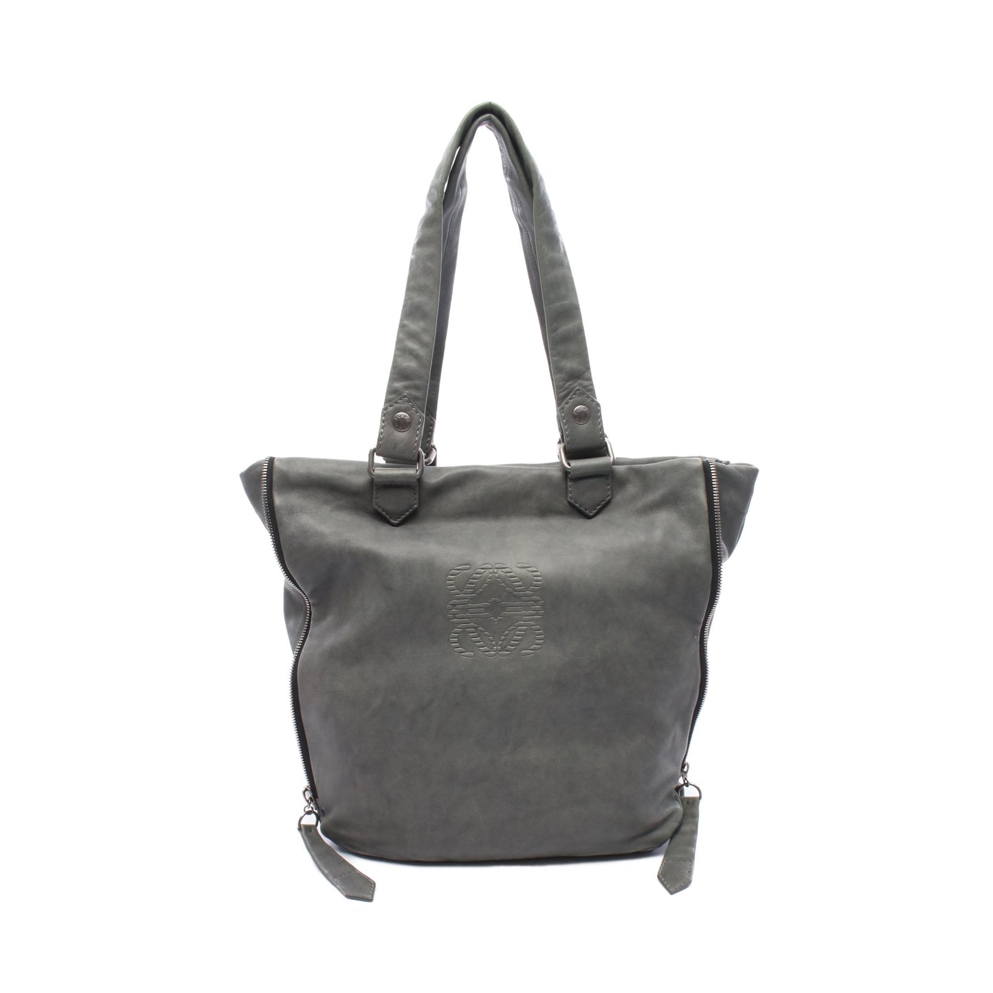アナグラム ショルダーバッグ トートバッグ レザー グレー ロエベ バッグ LOEWE