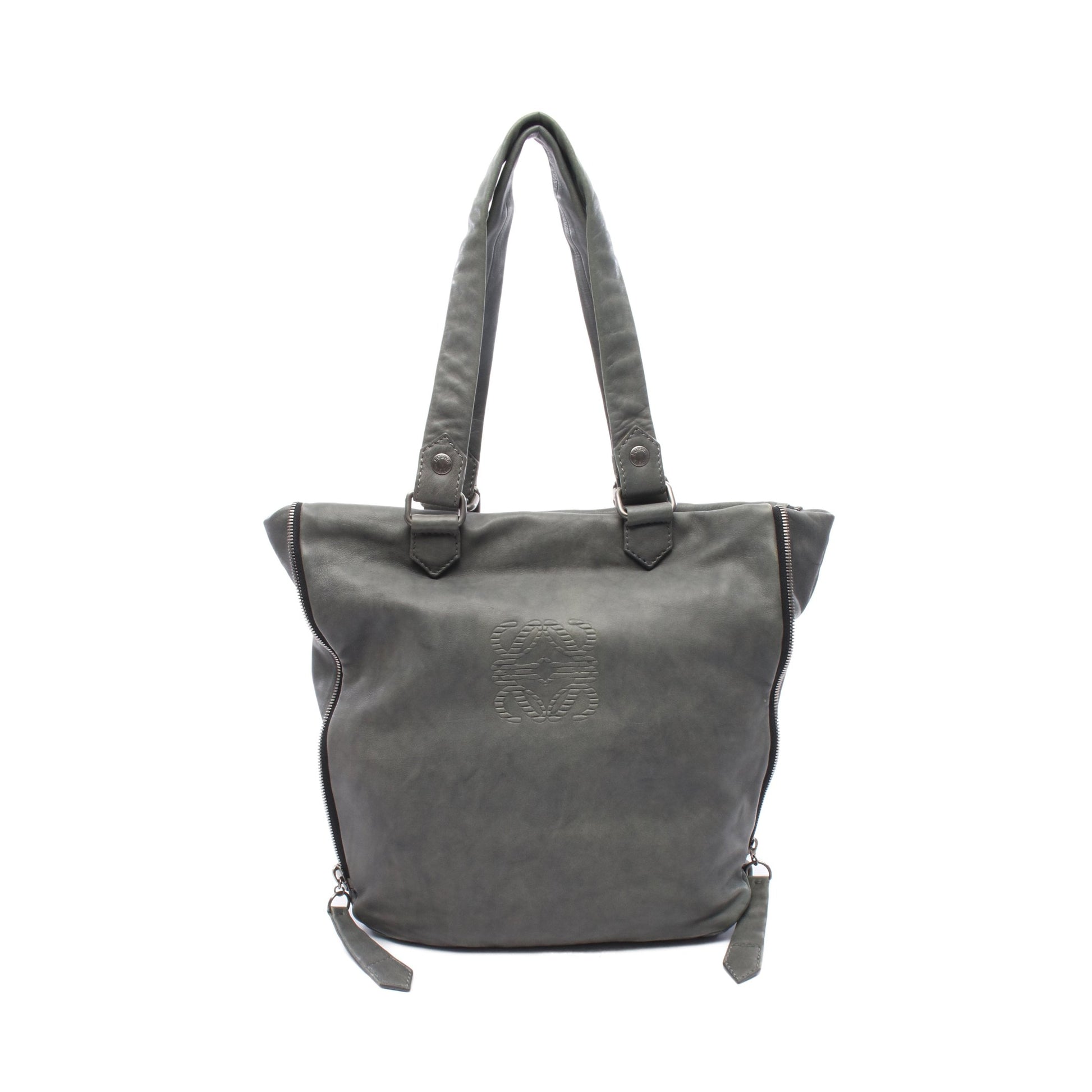 アナグラム ショルダーバッグ トートバッグ レザー グレー ロエベ バッグ LOEWE