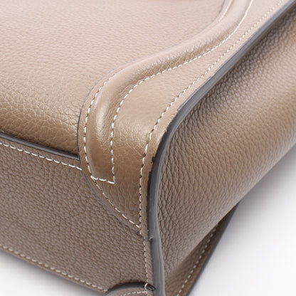 ラゲージ ナノショッパー 2WAY ハンドバッグ レザー グレーベージュ セリーヌ バッグ CELINE