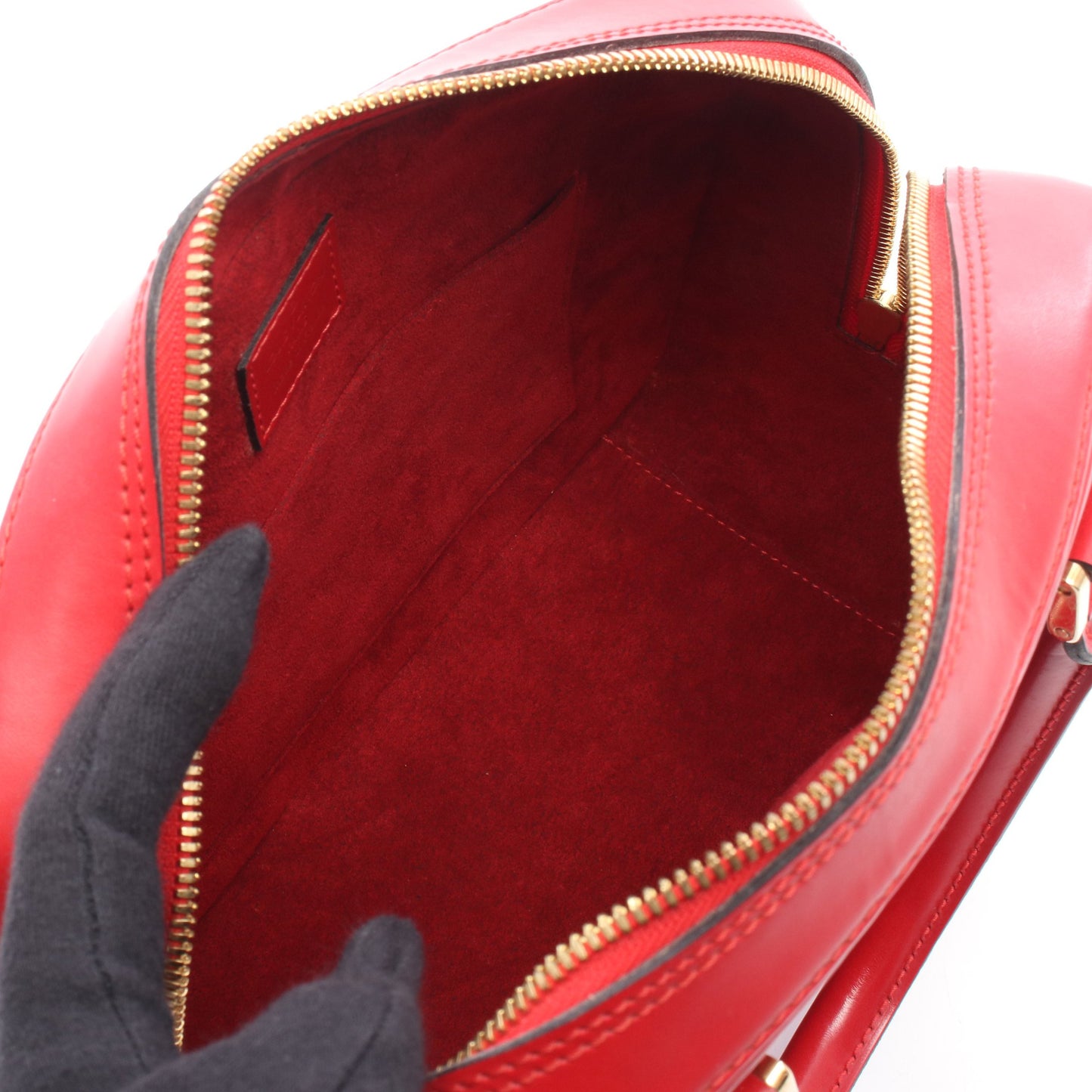 サブロン エピ カスティリアンレッド ハンドバッグ レザー レッド ルイヴィトン バッグ LOUIS VUITTON