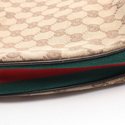シェリーライン GGキャンバス ショルダーバッグ キャンバス レザー ベージュ ダークブラウン マルチカラー グッチ バッグ GUCCI