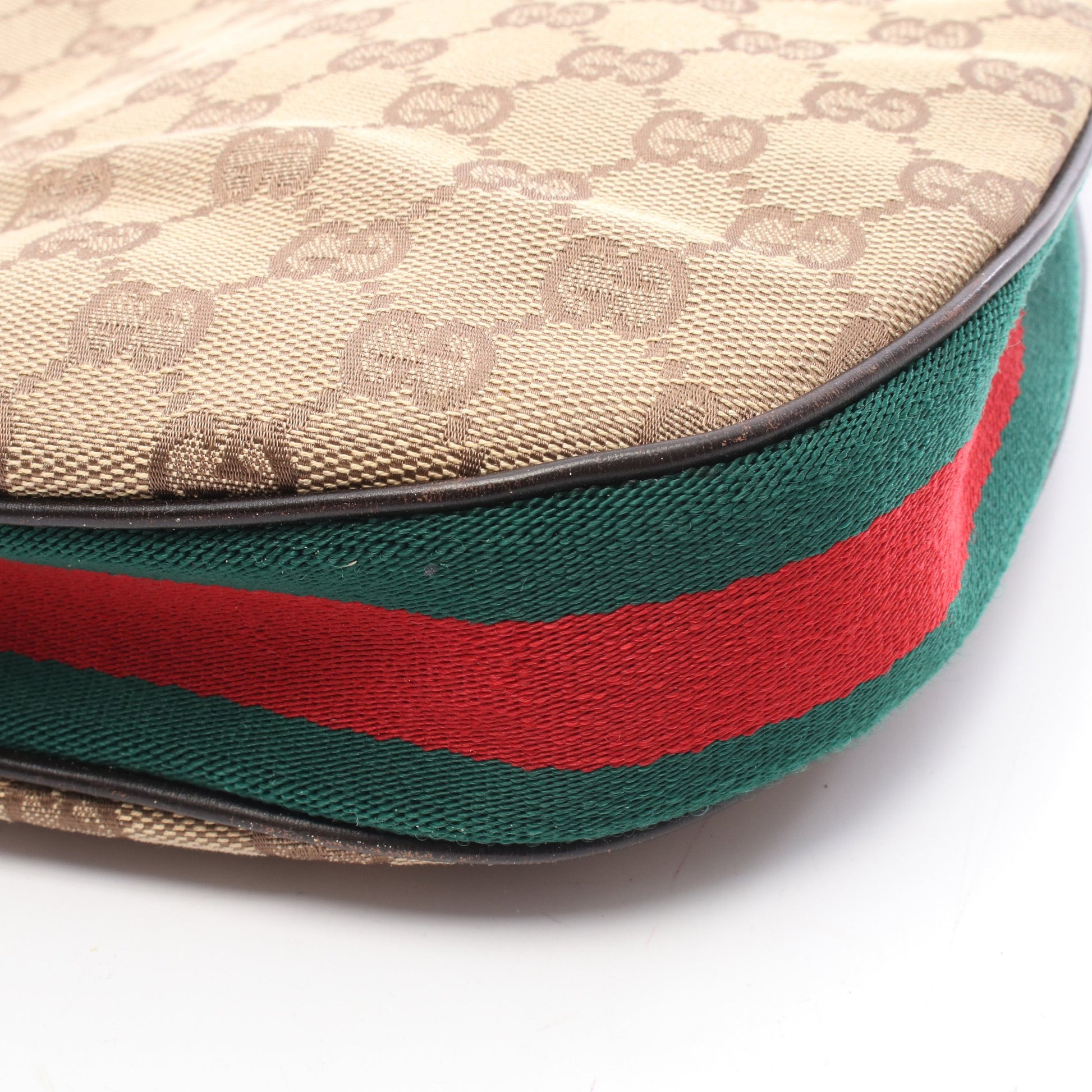 シェリーライン GGキャンバス ショルダーバッグ キャンバス レザー ベージュ ダークブラウン マルチカラー グッチ バッグ GUCCI