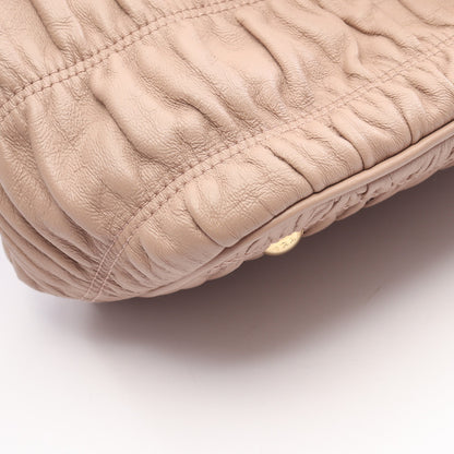 NAPPA GAUFRE'1 2WAY ハンドバッグ レザー ピンクベージュ プラダ バッグ PRADA